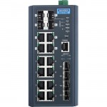 Advantech 8FE+4SFP+4G Combo port Managed Redundant Industrial Switch EKI-7716E-4F4CI-AE
