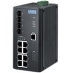 Advantech 8G+4SFP Port Gigabit Unmanaged Redundant Industrial PoE Switch EKI-2712G-4FPI-AE