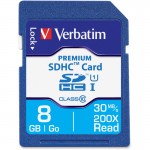 Verbatim 8GB Premium SDHC Memory Card, UHS-I Class 10 96318