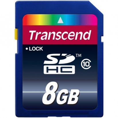 Transcend 8GB Secure Digital High Capacity (SDHC) Card - Class 10 TS8GSDHC10