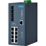 Advantech 8GE + 4SFP Port Managed PoE Ethernet Switch w/Wide Temp EKI-7712G-4FPI-AE