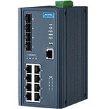 Advantech 8GE PoE + 2G SFP + 2 VDSL2 Port Managed Redundant Industrial Switch EKI-7712G-2FVP-AE