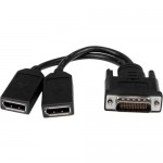 StarTech 8in LFH 59 Male to Dual Female DisplayPort DMS 59 Cable DMSDPDP1