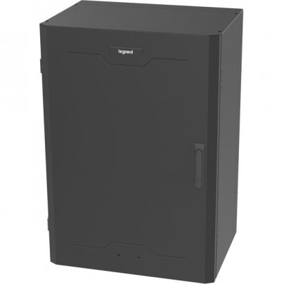 Legrand 8RU Vertical Wall-Mount Cabinet, Full Door, 36"H VWMFD-8RU-36-B