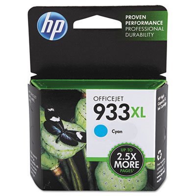 HP 933XL, High Yield Cyan Original Ink Cartridge HEWCN054AN