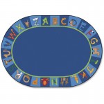 A to Z Animals Oval Area Rug 5506