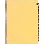 Business Source A-Z Black Leather Tab Index Dividers 01181
