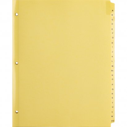 Business Source A-Z Clear Plastic Tab Index Dividers 01806