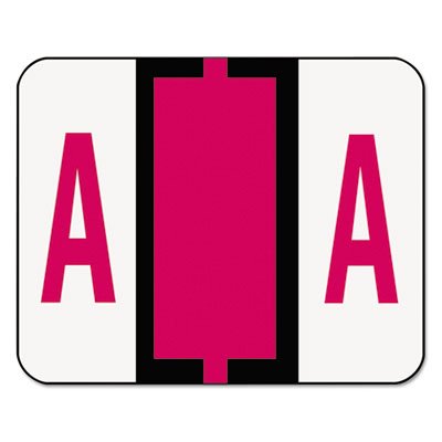 Smead A-Z Color-Coded Bar-Style End Tab Labels, Letter A, Red, 500/Roll SMD67071