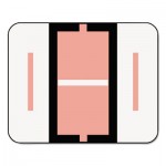 Smead A-Z Color-Coded Bar-Style End Tab Labels, Letter I, Pink, 500/Roll SMD67079