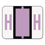 Smead A-Z Color-Coded Bar-Style End Tab Labels, Letter H, Lavender, 500/Roll SMD67078
