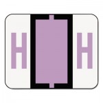 Smead A-Z Color-Coded Bar-Style End Tab Labels, Letter H, Lavender, 500/Roll SMD67078