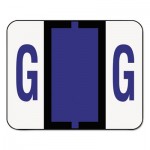 Smead A-Z Color-Coded Bar-Style End Tab Labels, Letter G, Violet, 500/Roll SMD67077