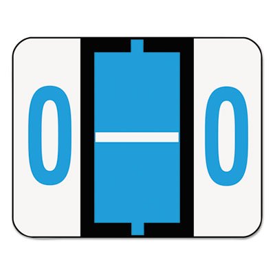 Smead A-Z Color-Coded Bar-Style End Tab Labels, Letter O, Blue, 500/Roll SMD67085