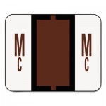 Smead A-Z Color-Coded Bar-Style End Tab Labels, Letters Mc, Brown, 500/Roll SMD67097