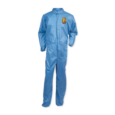 KleenGuard KCC 58505 A20 Coveralls, MICROFORCE Barrier SMS Fabric, Blue, 2X-Large, 24/Carton KCC58505