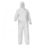 A35 Coveralls, Hooded, Large, White, 25/Carton KCC38938