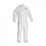 417-44314 A40 Coveralls, Elastic Wrists/Ankles, X-Large, White KCC44314