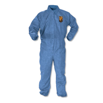 KleenGuard KCC 45004 A60 Elastic-Cuff, Ankle and Back Coveralls, Blue, X-Large, 24/Carton KCC45004