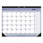 Blueline Academic Desk Pad Calendar, 21.25 x 16, White/Blue/Green, 2021-2022 REDCA181731