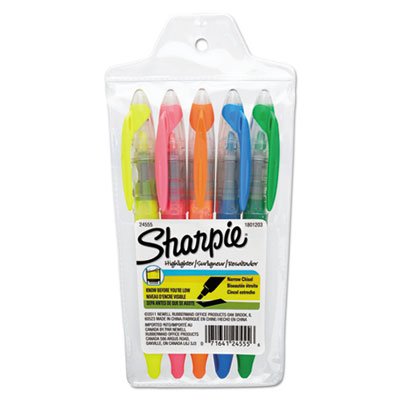 Sharpie Accent Liquid Pen Style Highlighter, Chisel Tip, Assorted, 5/Set SAN24555