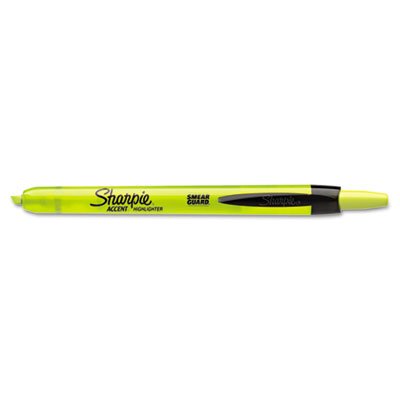 Sharpie Accent Retractable Highlighters, Chisel Tip, Fluorescent Yellow, Dozen SAN28025