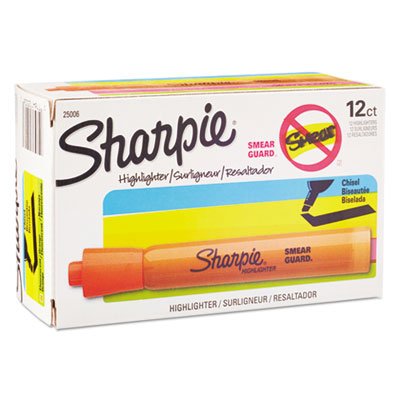 Sharpie Accent Tank Style Highlighter, Chisel Tip, Orange, Dozen SAN25006