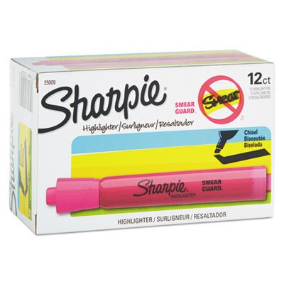 Sharpie Accent Tank Style Highlighter, Chisel Tip, Pink, Dozen SAN25009