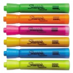 Sharpie Accent Tank Style Highlighter, Chisel Tip, Assorted Colors, 6/Set SAN25076
