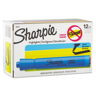 Sharpie Accent Tank Style Highlighter, Chisel Tip, Blue, Dozen SAN25010