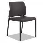 HON HSGS6.N.B.CU10.BLCK Accommodate Series Armless Guest Chair, Black Fabric HONSGS6NBCU10B