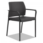 HON HSGS6.F.B.CU10.BLCK Accommodate Series Guest Chair with Fixed Arms, Black Fabric HONSGS6FBCU10B