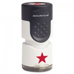 ACCUSTAMP Accustamp Pre-Inked Round Stamp with Microban, Star, 5/8" dia., Red COS030726
