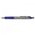 Pilot Acroball Pro Retractable Ballpoint Pen, 1 mm, Blue Ink, Silver Barrel, Dozen PIL31911