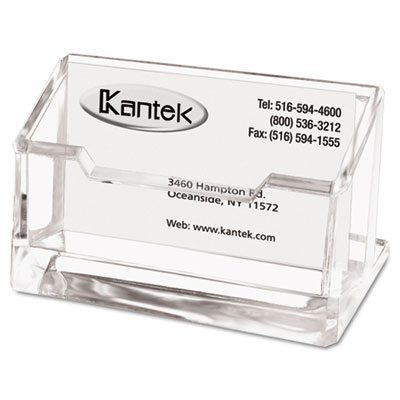 Kantek Acrylic Business Card Holder, Capacity 80 Cards, Clear KTKAD30
