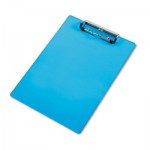 Saunders Acrylic Clipboard, 1/2" Capacity, Holds 8-1/2w x 12h, Transparent Blue SAU21567