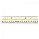 Westcott Acrylic Data Highlight Reading Ruler With Tinted Guide, 15" Clear ACM10580