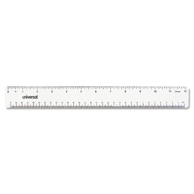 UNV59022 Acrylic Plastic Ruler, 12", Clear UNV59022