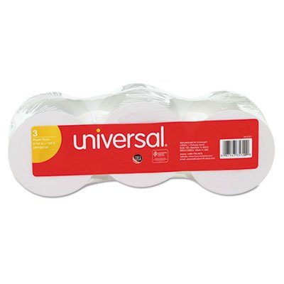 UNV35720 Adding Machine/Calculator Roll, 16 lb, 1/2" Core, 2-1/4" x 150 ft, White, 3/Pack UNV35720