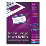 Avery Additional White Laser/Inkjet Insert for Badge Holder,2 1/4 x 3 1/2,White,400/BX AVE5390