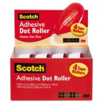 Scotch Adhesive Dot Roller Value Pack, 0.3 in x 49 ft., 4/PK MMM6055BNS