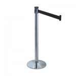 Tatco Adjusta-Tape Crowd Control Stanchion Posts, Nylon, 40" High, Black, 2/Box TCO11500