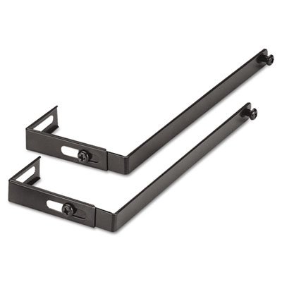 UNV08173 Adjustable Cubicle Hangers, Black, Set of Two UNV08173