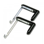 Quartet Adjustable Cubicle Hangers for 1 1/2 to 3 Inch Panels, Aluminum/Black, 2/Set QRT7502