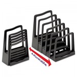 Avery Adjustable File Rack, 5 Sections, Letter Size Files, 8" x 11.5" x 10.5", Black AVE73523