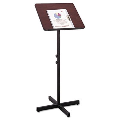 Safco Adjustable Speaker Stand, 21w x 21d x 29-1/2h to 46h, Mahogany/Black SAF8921MH