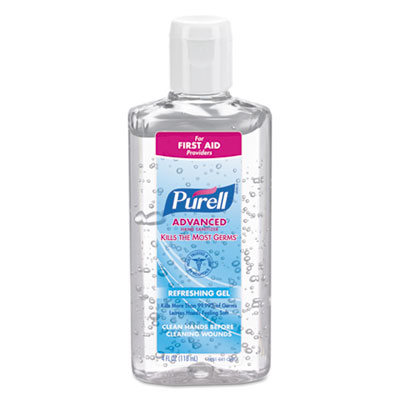 PURELL Advanced Refreshing Gel Hand Sanitizer, Clean Scent, 4 oz Flip-Cap Bottle, 24/Carton GOJ965124