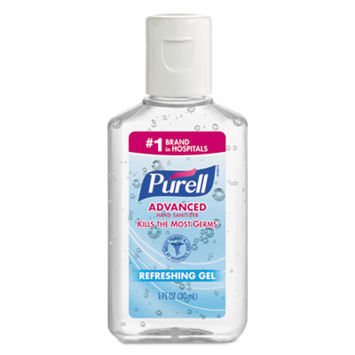 PURELL Advanced Refreshing Gel Hand Sanitizer, Clean Scent, 1 oz Bottle, 250/Carton GOJ39012C250