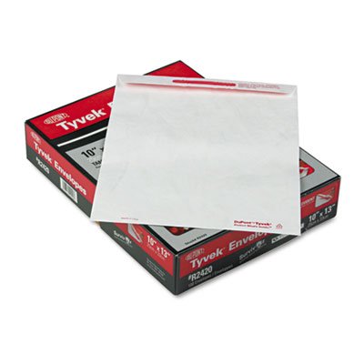 Quality Park Advantage Flap-Stik Tyvek Mailer, Side Seam, 10 x 13, White, 100/Box QUAR2420