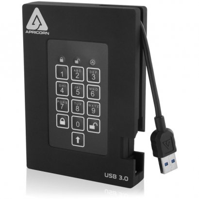 Apricorn Aegis Padlock Fortress with Integrated USB 3.0 Cable A25-3PL256-500F